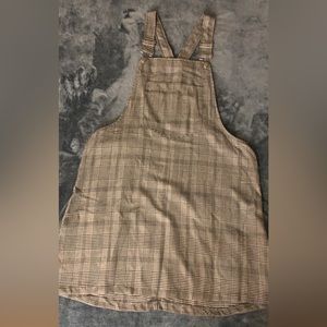 Plaid Overall Dress